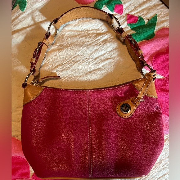 Dooney & Bourke Fuschia Small O Ring Shoulder Bag - Picture 1 of 5